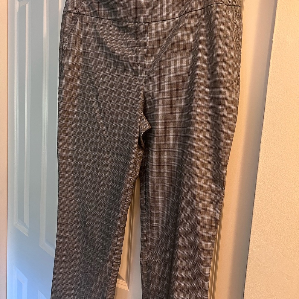 Hilary Radley Checkered Gray Women's Trousers